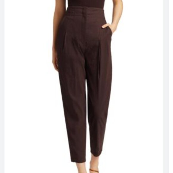 A.L.C. NWT Davon High Waisted Linen Blend Tapered Pants size 4 - Picture 1 of 9